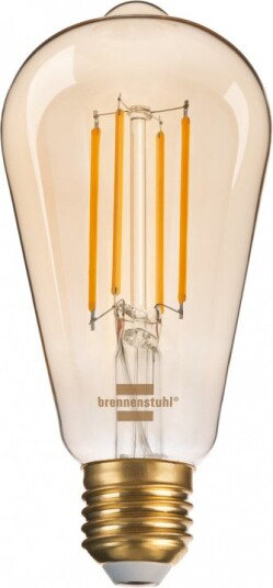 Brennenstuhl®Connect WiFi Retro LED-pære pæreform E27 4,9W 2200K, varmhvit Brennenstuhl®Connect WiFi Retro LED-pære pæreform E27 4,9W 2200K, varmhvit