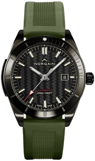 Norqain Herreklokke NB1000B01A/B102/10KR.20B Adventure Sort/Gummi