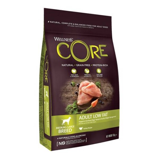 CORE Low Fat Tørrfôr til hund for voksne hunder av medium og stor rase med kalkun - 10 kg