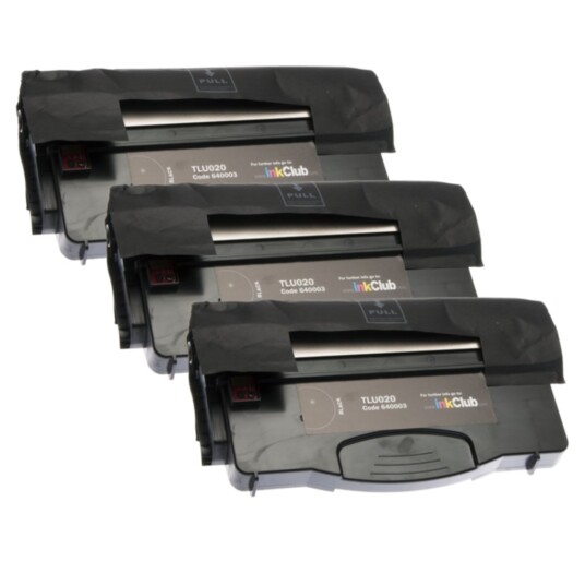 inkClub TLU020-3 3 pk. sorte tonerkasetter