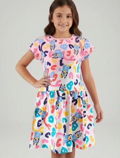 Bluey Dress White 110 Bluey Dress White 110