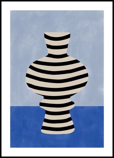 Striped Vase Illusion Poster Plakat / 100x150cm