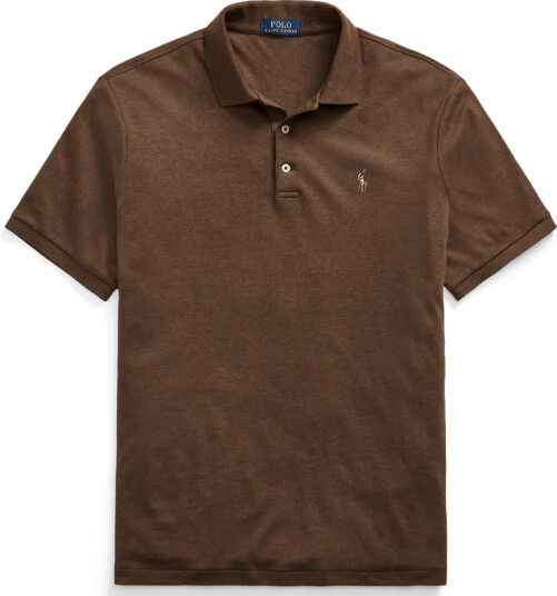 Polo Ralph Lauren Pima Polo Ssl Knt Brown M