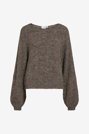 Vila Pullover viMarley L/S Knit Pullover Grå Vila Pullover viMarley L/S Knit Pullover Grå