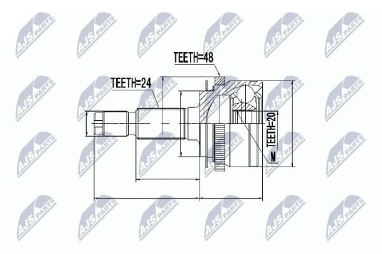 Nty Drivknute drivaksel NTY NPZ KA 311