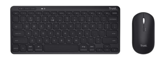 Trust Lyra - Tastatur Og Mus Sett - Lydløs - Bluetooth - Svart