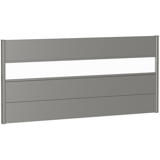 BIOHORT VEGGPANEL FOR LEVEGG AKRYLGLASS 200X90 KVARTSGRÅ METALLIC