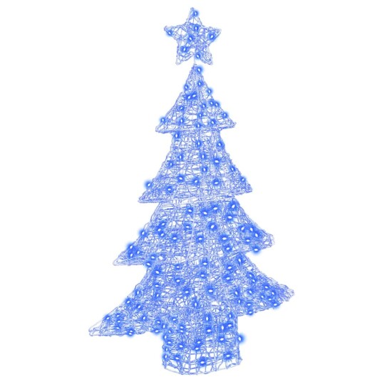 Juletre med 100 LED Blå 120 cm Akryl Juletre med 100 LED Blå 120 cm Akryl