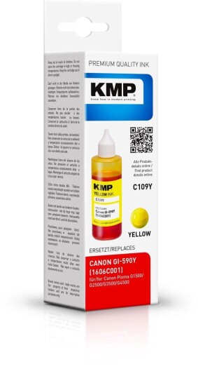 Kmp C109y Gult Pigmentbasert Blekk 70 Ml 7000 Sider