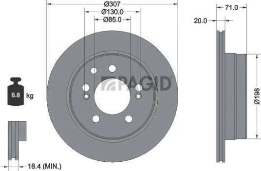 PAGID 56385NC Bremseskive PAGID 56385NC Bremseskive