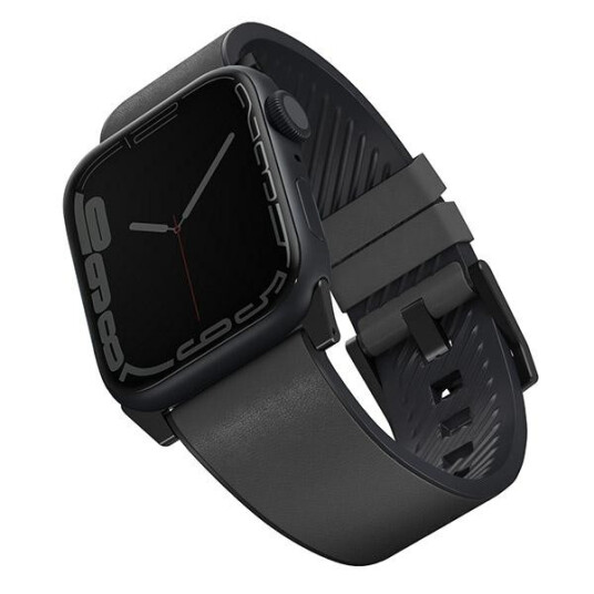 UNIQ Straden L??r Hybrid Rem til Apple Watch 42/44/45/49mm Grå UNIQ Straden L??r Hybrid Rem til Apple Watch 42/44/45/49mm Grå