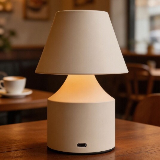 Oppladbar LED bordlampe Krem touch dimbar 3 i 1 IP20 innendørs Dimbar : Dimmer innebygd Kulør : 3 i 1