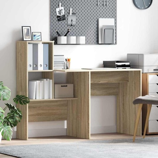 Skrivebord Sonoma eik 131.5 x 50 x 106.5 cm Konstruert tre