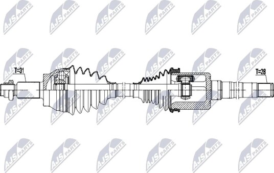 NTY NPW LR 031 Drivaksel NTY NPW LR 031 Drivaksel
