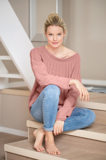 Dale Garn 460 01A Suzy Genser Rosa Sløyfe