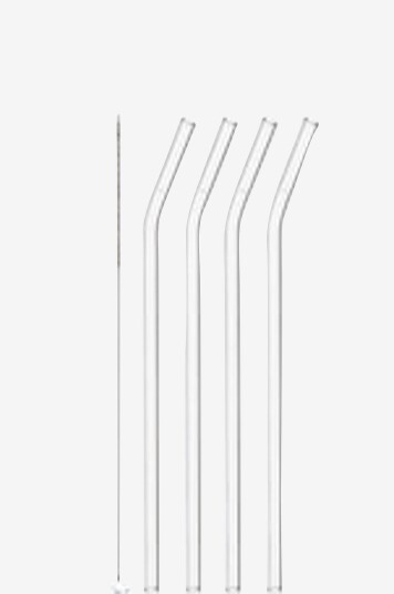 Leonardo Sugerør Glass 4 pk inkl. kost Transparent Leonardo Sugerør Glass 4 pk inkl. kost Transparent