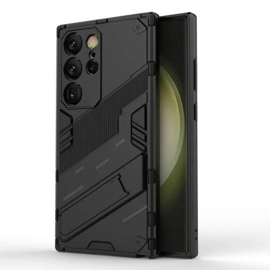 INCOVER Samsung Galaxy S24 Ultra Hybrid Håndverker Deksel Med Kickstand - Svart