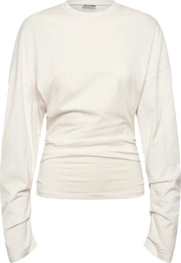 Weekday Pleated Long Sleeved Top Cream XL