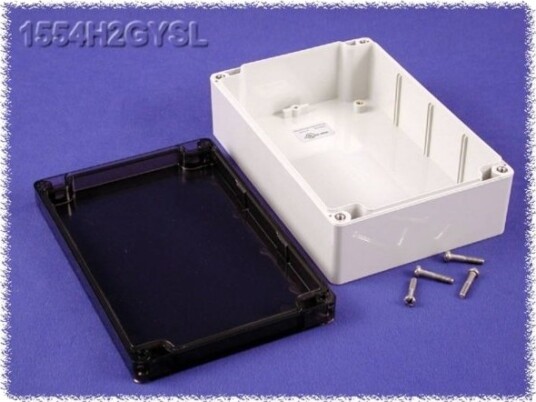 Hammond Electronics 1554H2gysl Universalskap 180 X 120 X 60 Polykarbonat Grå 1 Stk