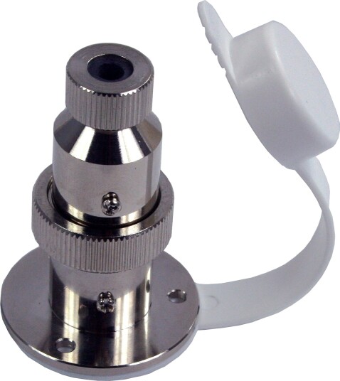 Dekkskontakt m/lokk   2 poler   37 mm
