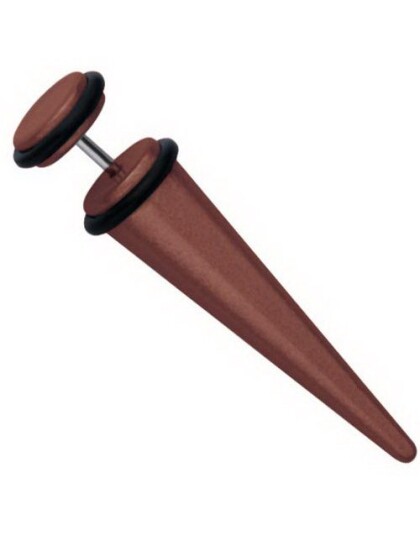 Fake Expander Metallic Brown Fake Piercing