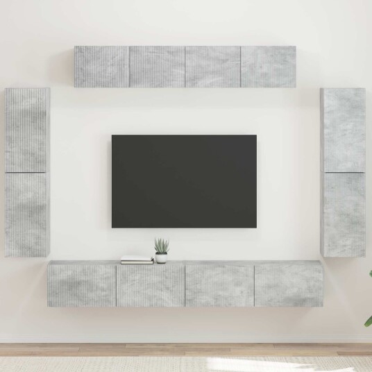 TV skap 8 pcs Betonggrå