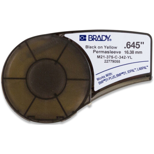 Brady M210 Krymp 16,4 mm Sort På Gul Brady M210 Krymp 16,4 mm Sort På Gul