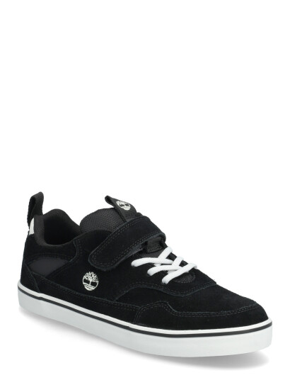 Timberland Stone Jump Low Hook & Loop Sneaker Black Suede Black 38