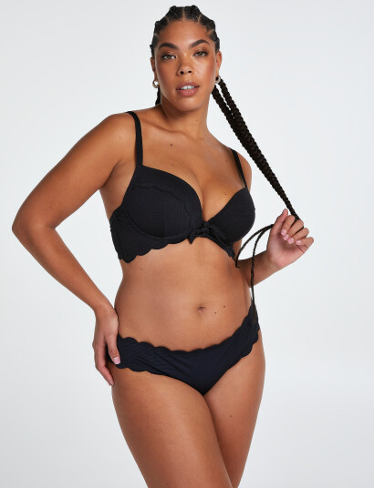 Hunkemöller Scallop Rio L - Black - XXS