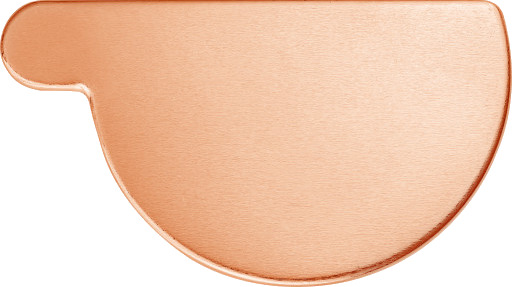VMZINC endebunn 280 mm tykk for halv takrenner kobber copper