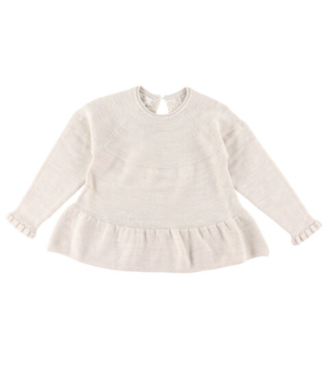 Copenhagen Colors Pale Cream Melange Merino Strikk Genser 116