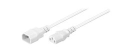 MicroConnect - Strømforlengelseskabel - IEC 60320 C14 til IEC 60320 C13 - AC 250 V - 10 A - 50 cm - halogenfri - hvit