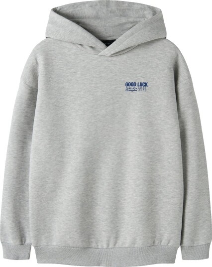 LMTD Hettegenser NlmNoluck Light Grey Melange/W Mazarine Blu LMTD 9 10 år (134 140) Hettegenser Grå LMTD Hettegenser NlmNoluck Light Grey Melange/W Mazarine Blu LMTD 9 10 år (134 140) Hettegenser Grå