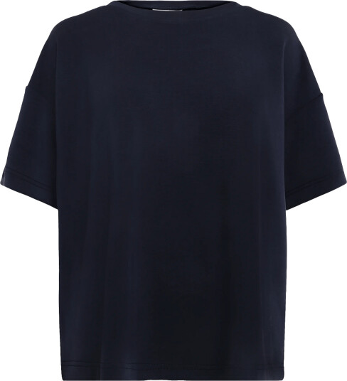 My Essential Wardrobe Hellemw Emb Boxy Tee Navy XL/XXL