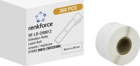 Renkforce Rf 6027502 Hvit Selvklebende Skriveretikett Kontinuerlig Etikett Rull Papir Direkte Termisk