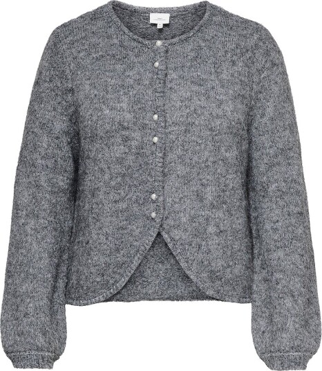 Only Carmakoma Kardigan Carzaggie Button Oneck Cardi Knt Grå