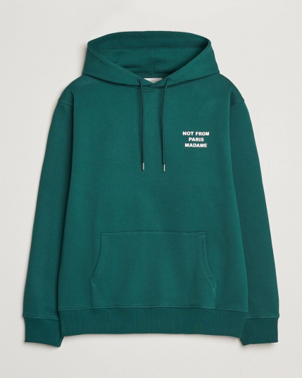 Drôle de Monsieur Slogan Hoodie Dark Green Drôle de Monsieur Slogan Hoodie Dark Green