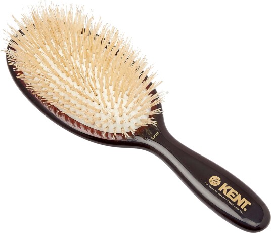 Kent Brushes Classic Shine Medium Soft White Pure Bristle Hairbrush Kent Brushes Classic Shine Medium Soft White Pure Bristle Hairbrush