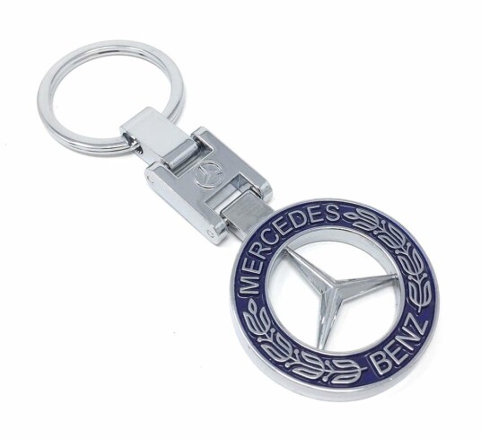 Mercedes Benz nøkkelring blå