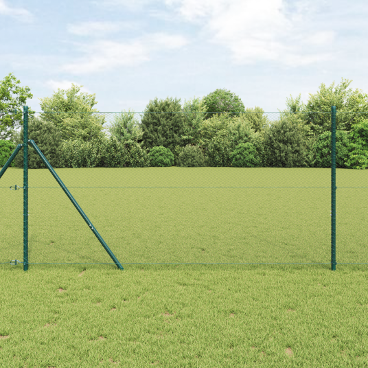 Gjerde med innlegg. Grå 1.2 x 100 m PVC belagt stål