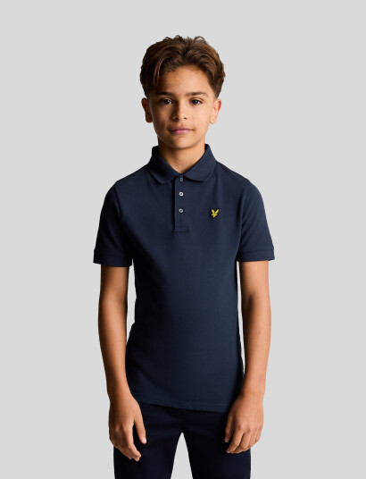 Lyle & Scott Plain Polo Shirt Navy 98-104