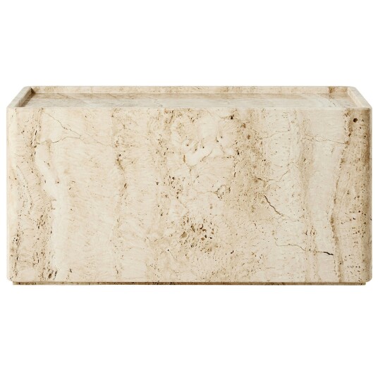 Gubi Pietra sidebord 30x80x40 cm Neutral white travertine