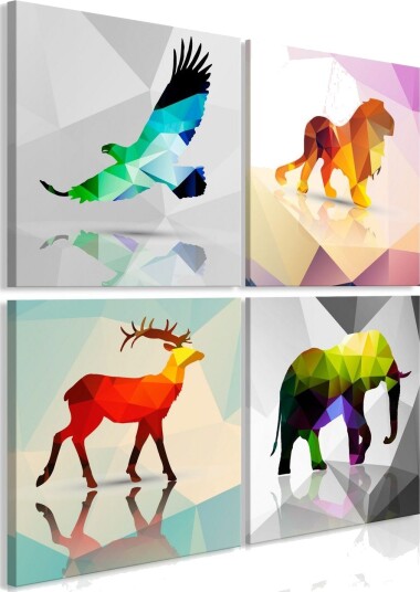 Bilde Colourful Animals 4 Parts 40x40 Artgeist sp. z o. o.