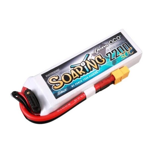Gens Ace 2200mAh 11.1V 30C LiPo Batteri med XT60 for Fjernstyrte Kjøretøy