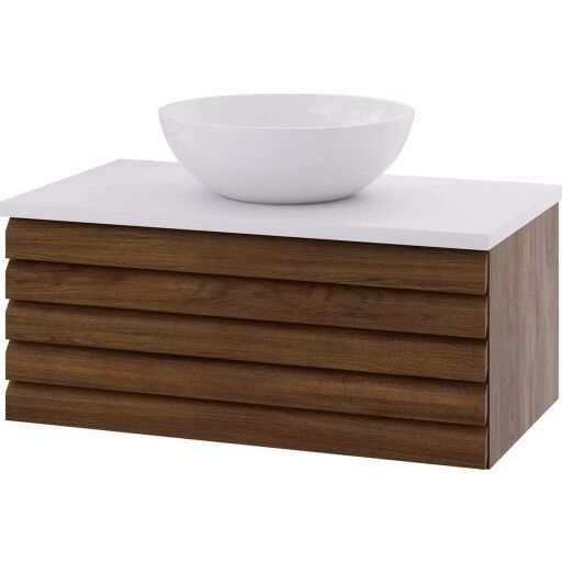 Linn Bad Selma Eikestav Heltre D45cm Servantskap Mørk eik / 80cm Senter