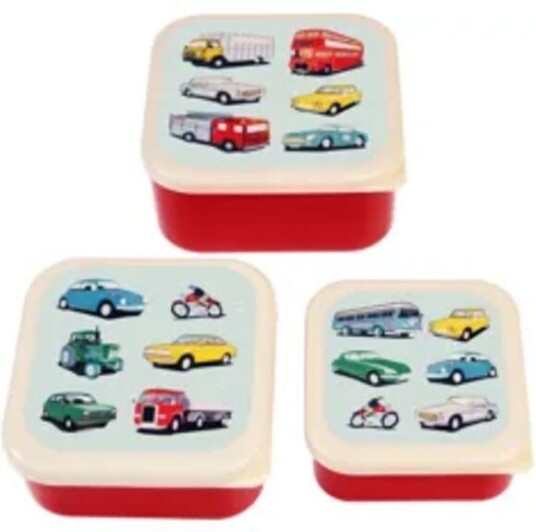 Rex London Snack Box 3 Pack Vintage Biler Rex London Snack Box 3 Pack Vintage Biler