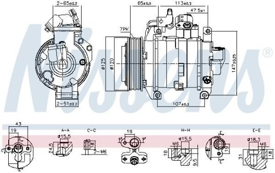 AC kompressor NISSENS 891044 AC kompressor NISSENS 891044