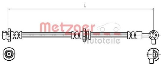 Bremseslange METZGER 4110131