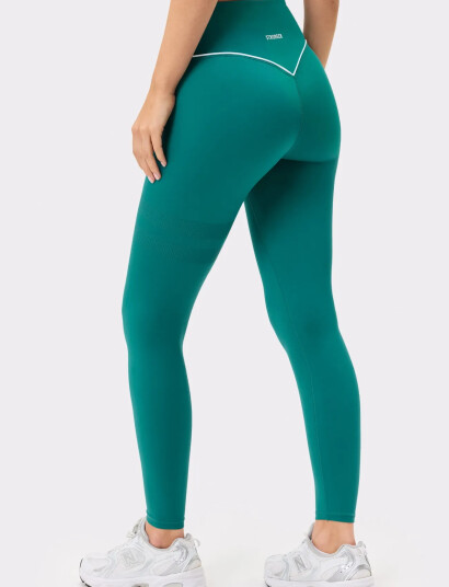 STRONGER Signature Piping Leggings Green S STRONGER Signature Piping Leggings Green S