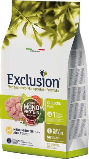 Exclusion Mediterraneo Adult Medium Med Kylling 2 X 12 kg